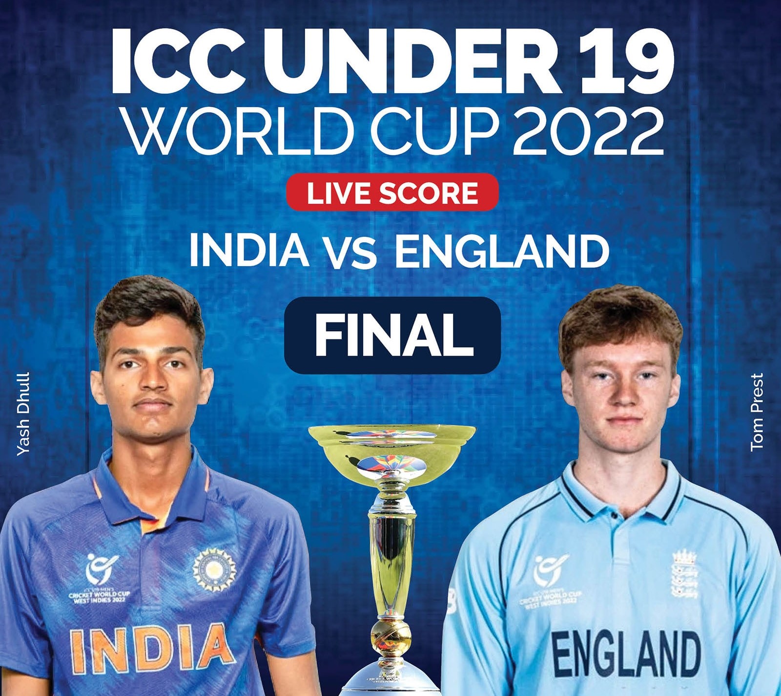 India beat England by 4 wickets and won the Fifth Title of U19 World Cup 2022